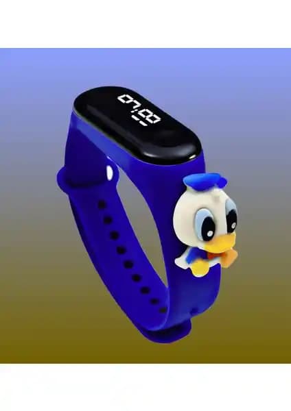 Onkatech Dijital Dokunmatik LED Çocuk Saati Su Geçirmez ve Sevimli Figürlerle