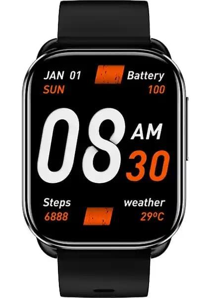 Qcy Watch Gs Siyah Akıllı Saat ile Günlük Hayatınızı Kolaylaştırın ve Sağlığınızı Takip Edin