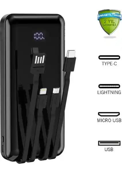 Robeve 10000 mAh Dijital Göstergeli Powerbank ile Günlük Cihaz Şarj İhtiyacınızı Karşılayın