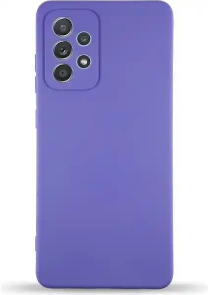 Samsung Galaxy A32 İçin Şık ve Koruyucu Kadife Silikon Kılıf Mor Renkli Tasarım ve Fonksiyonellik