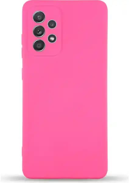 Samsung Galaxy A52 Kadife Silikon Kılıf Neon Pembe Estetik ve Koruma Özellikleri