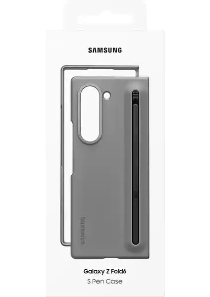 Samsung Galaxy Fold6 için Şık ve Fonksiyonel S Pen'li Gri Kılıf Üst Seçenek