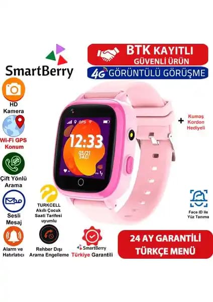 SmartBerry Z40 Çocuklar İçin Güvenli ve Gelişmiş Akıllı Çocuk Saati Özellikleri