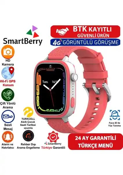 SmartBerry Z51 Çocuklar İçin Güvenli ve Çok Fonksiyonlu Akıllı Saat Özellikleri