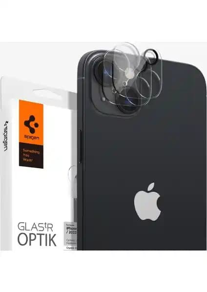 Spigen iPhone 14 / 14 Plus Kamera Lens Koruyucu Glas.tR Optik yüksek kaliteli koruma sağlar