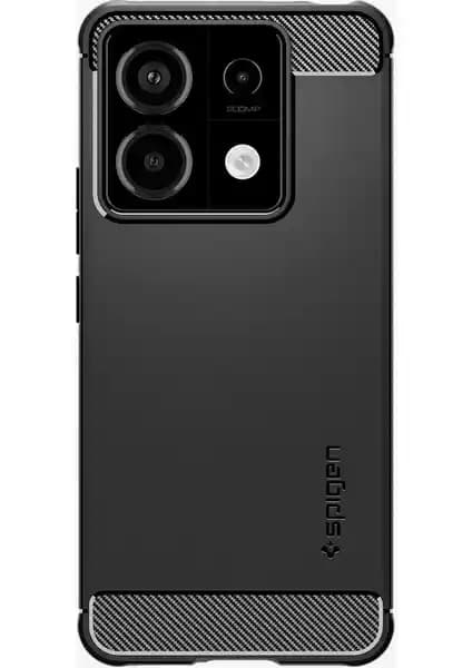 Spigen Rugged Armor Matte Black Xiaomi Redmi Note 13 Pro ve POCO X6 5G Kılıfı Dayanıklı ve Şık Tasarım