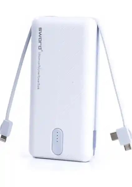 Sword 10.000 mAh Kendinden Kablolu Powerbank ile Günlük Kullanımda Güç ve Pratiklik