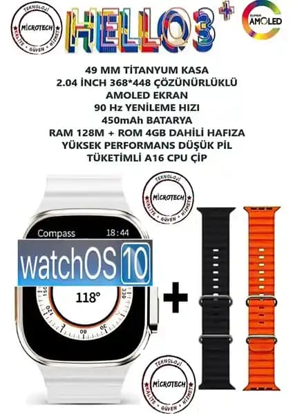 T-Max Hello Watch 3+ Plus Akıllı Saat: Şık Tasarım ve Güçlü Özellikler Bir Arada