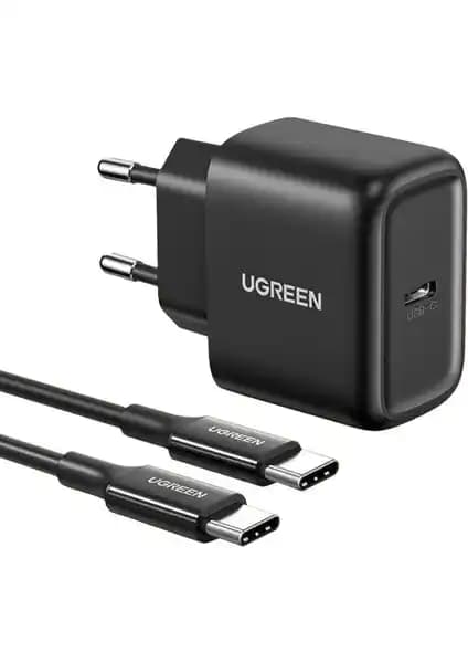 Ugreen PD 25W Hızlı Şarj Cihazı ve 2 Metre USB-C Kablo Seti – Yüksek Performanslı ve Dayanıklı