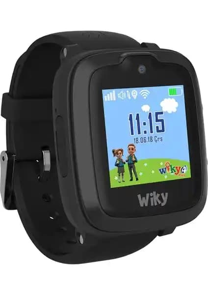 Wiky 4 Plus Siyah Akıllı Çocuk Saati: Güvenli ve Fonksiyonel Çocuk Takip Cihazı