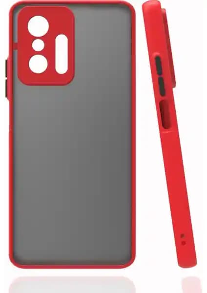 Xiaomi Mi 11T için Renkli Kenarlı Buzlu Kamera Koruma Kılıfı Şık ve Dayanıklı Tasarım