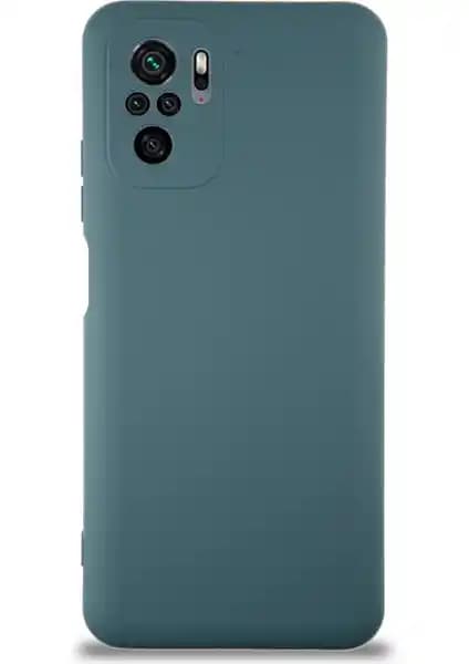 Xiaomi Redmi Note 10S İçin Kadife İç Yüzeyli Silikon Kılıf Petrol Mavisi Koruma ve Şıklık