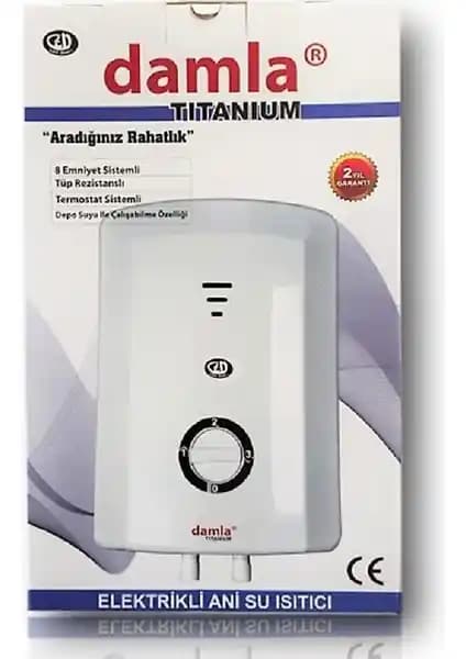 Damla Titanium Elektrikli Şofben: Güçlü Performans ve Güvenlik Özellikleriyle Modern Su Isıtıcı