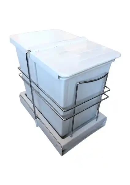 Modern Otomatik Teleskopik Raylı Çöp Kovası: Ergonomik ve Estetik Çözüm