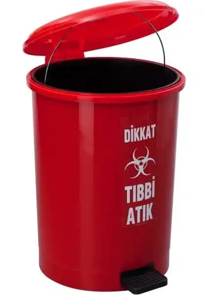 Şenyayla 40 Litre Pedallı Tıbbi Atık Çöp Kovası Güvenli ve Hijyenik Kullanım İçin