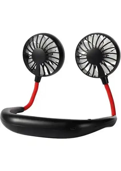 Techmaster Boyun Askılı 3 Kademeli Şarjlı Spor Taşınabilir Vantilatör Fan