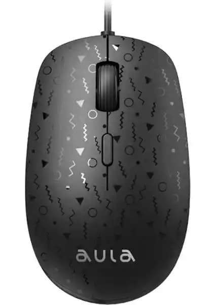 Aula AM106 Kablolu Optik Mouse 1000-1600-2000 DPI ile Ergonomik ve Dayanıklı Tasarım