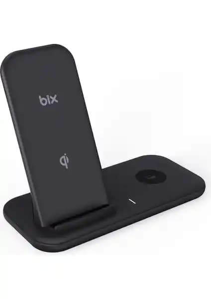 Bix BXMW1 2'si 1 Arada Kablosuz Şarj Cihazı: Apple ve Qi Uyumlu Telefonlar İçin Pratik Çözüm