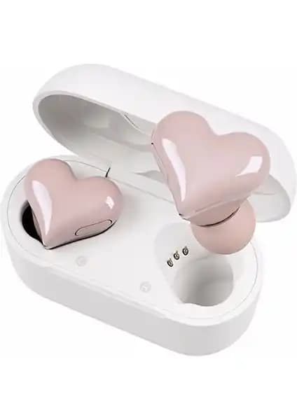 Joyne Kalp Şeklinde Pembe Kablosuz Bluetooth Kulaklık - Estetik ve Teknoloji