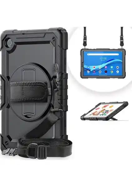 Lenovo Tab M10 Plus 3. Jenerasyon için MobaxAksesuar Defender Askılı Pars Case Fuji Kılıf