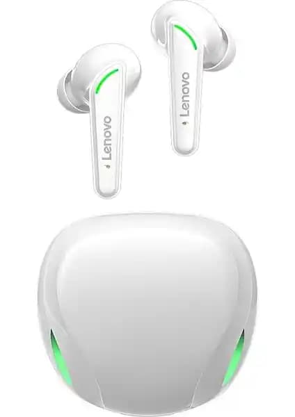 Lenovo XT92 Beyaz Bluetooth Kulak İçi Oyuncu Kulaklığı RGB Işıklı, Uzun Pil Ömürlü