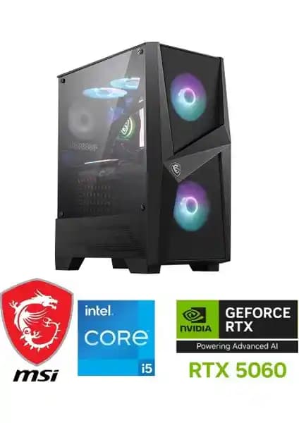 MSI Gaming PC 14.Nesil İ5-14400F RTX 5060 ile Yüksek Performanslı Oyun Deneyimi