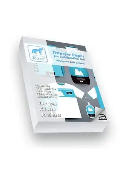 Rovi Polyester ve Sert Yüzeyler İçin Transfer Kağıdı - Yüksek Kaliteli A4 Baskı Çözümü
