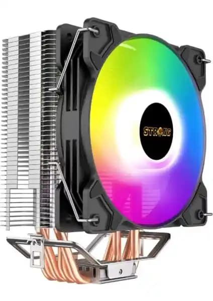 Strong M4-12XPRO 12cm Gökkuşağı Renkli 4 Bakır Borulu 135W Intel/AMD CPU Fan
