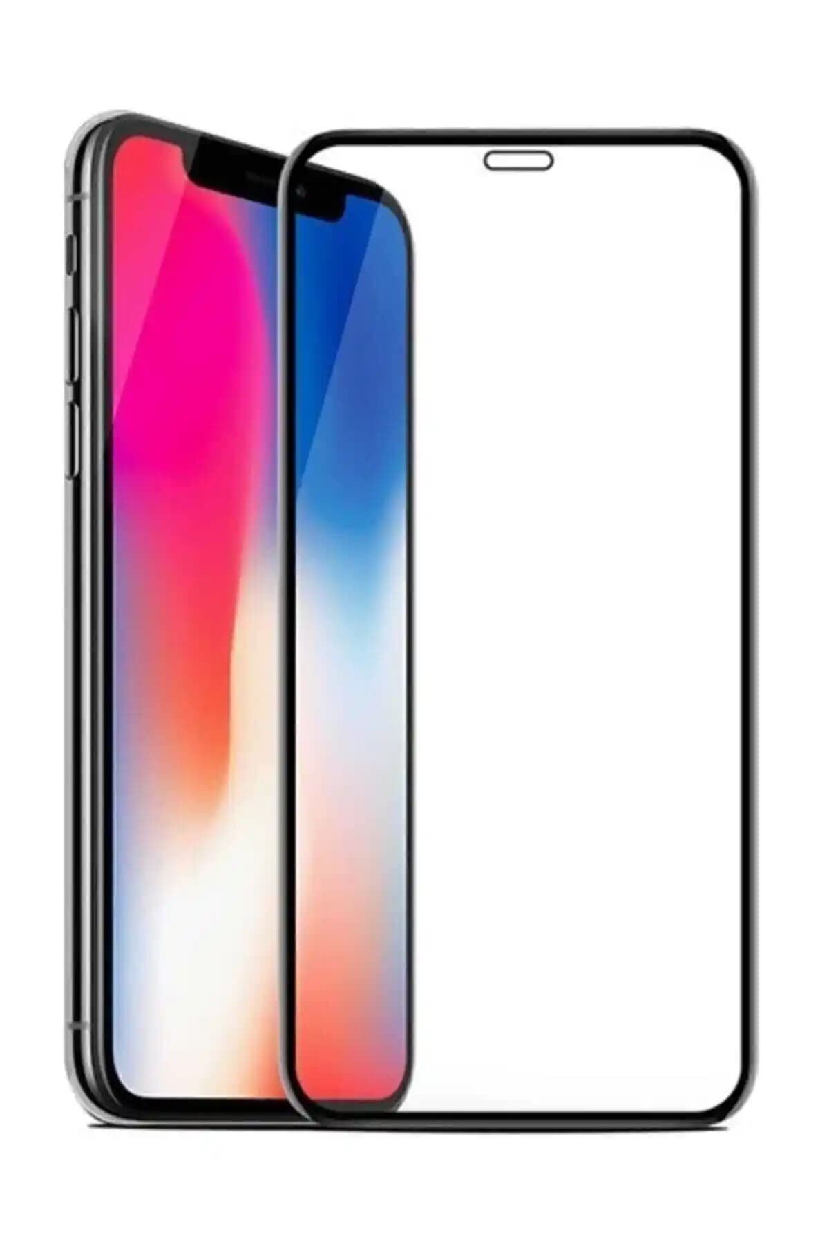Apple iPhone X için yüksek kaliteli 6D temperli ekran koruyucu siyah renk seçeneğiyle güvenilir koruma