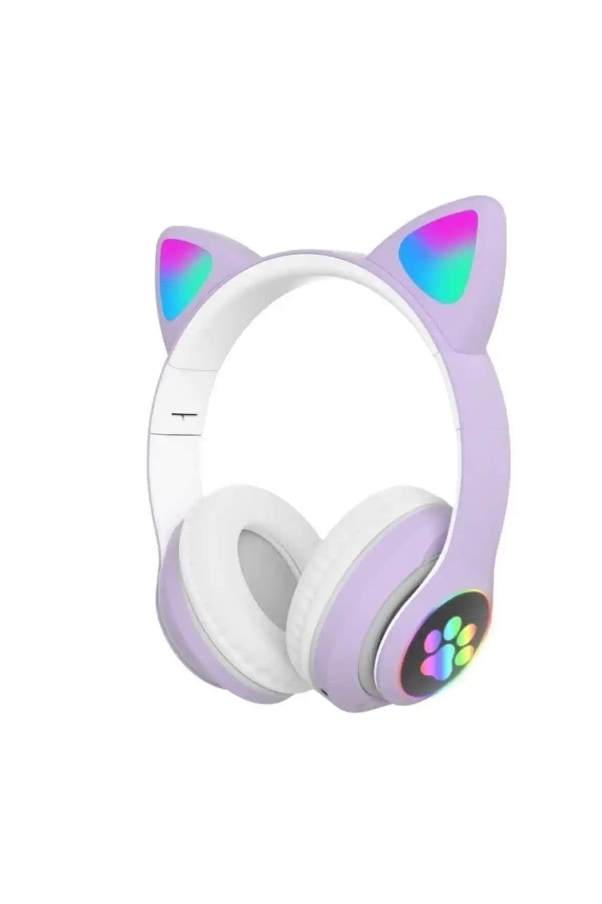 2025'te Çocukların Favorisi: Karler Bass Lila Kedi Kulağı Bluetooth Kulaklık