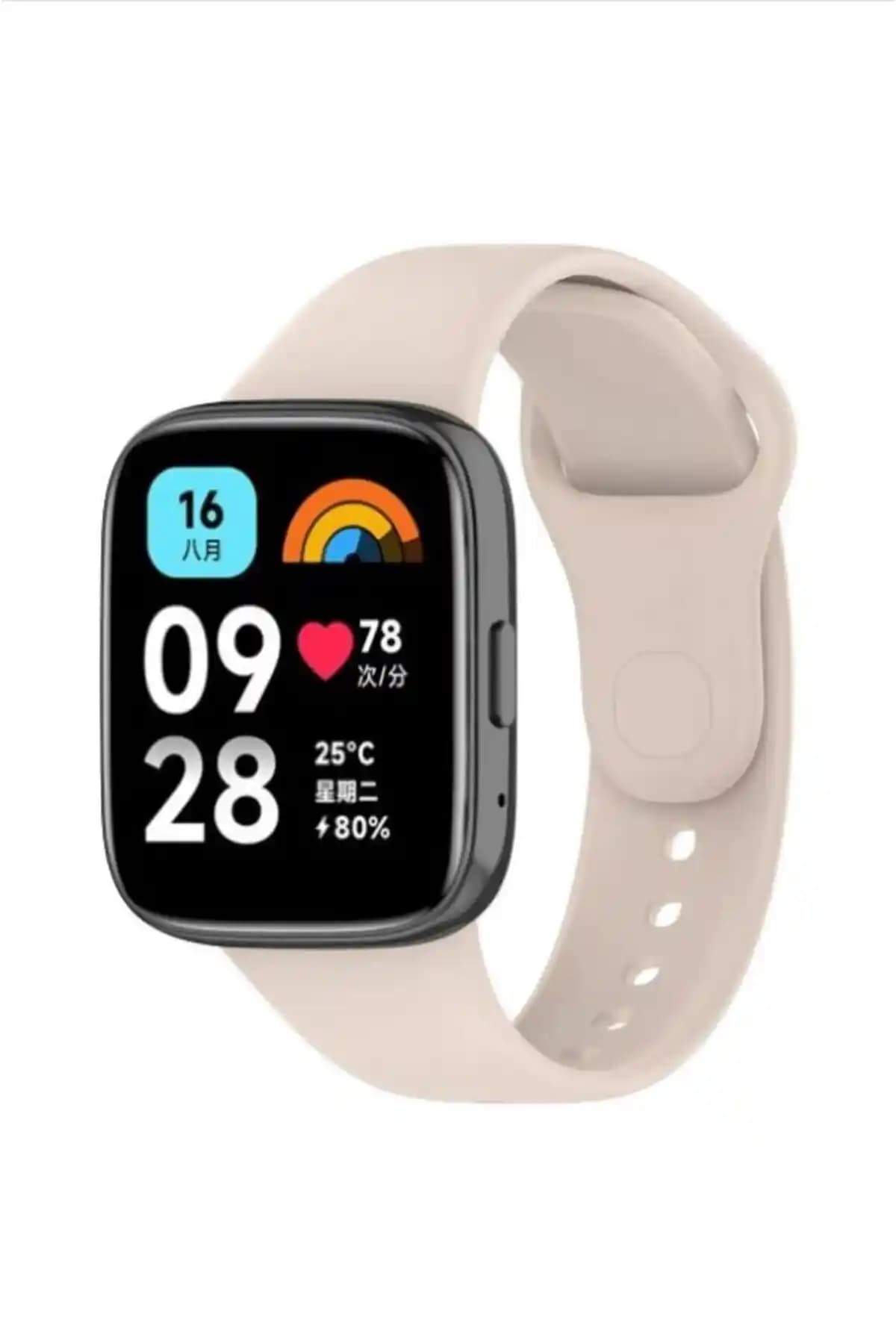 Xiaomi Redmi Watch 3 için dayanıklı ve şık silikon kordon seçeneği