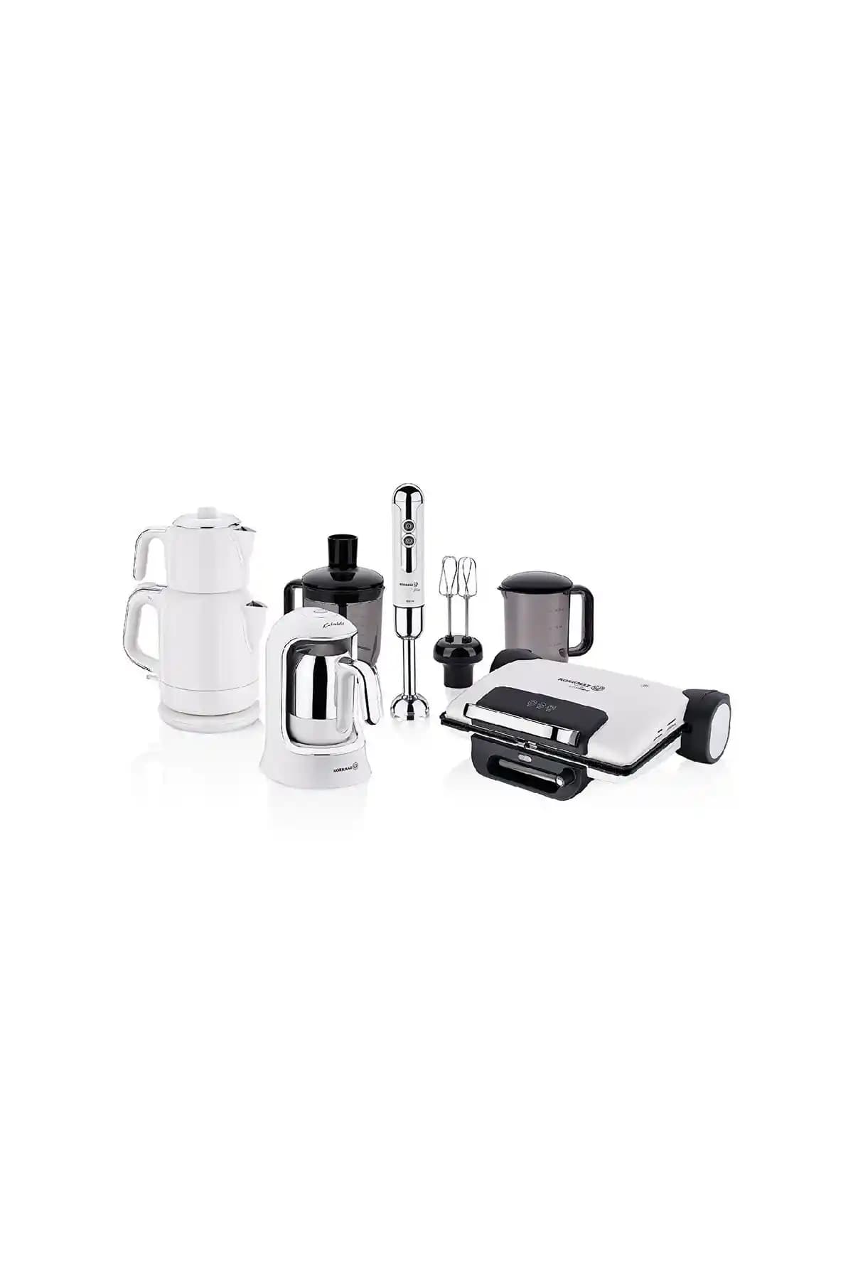 KORKMAZ A1824 Vanilya 14 Parça Elektrikli Mutfak Seti Modern ve Dayanıklı Tasarım