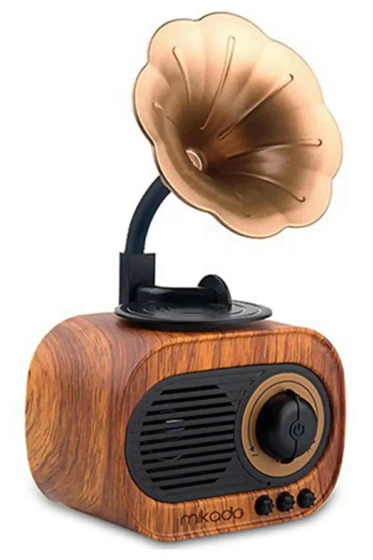 Mikado Mn-s19 Ahşap Retro Bluetooth Müzik Kutusu Şık Tasarım ve Yüksek Ses Kalitesi