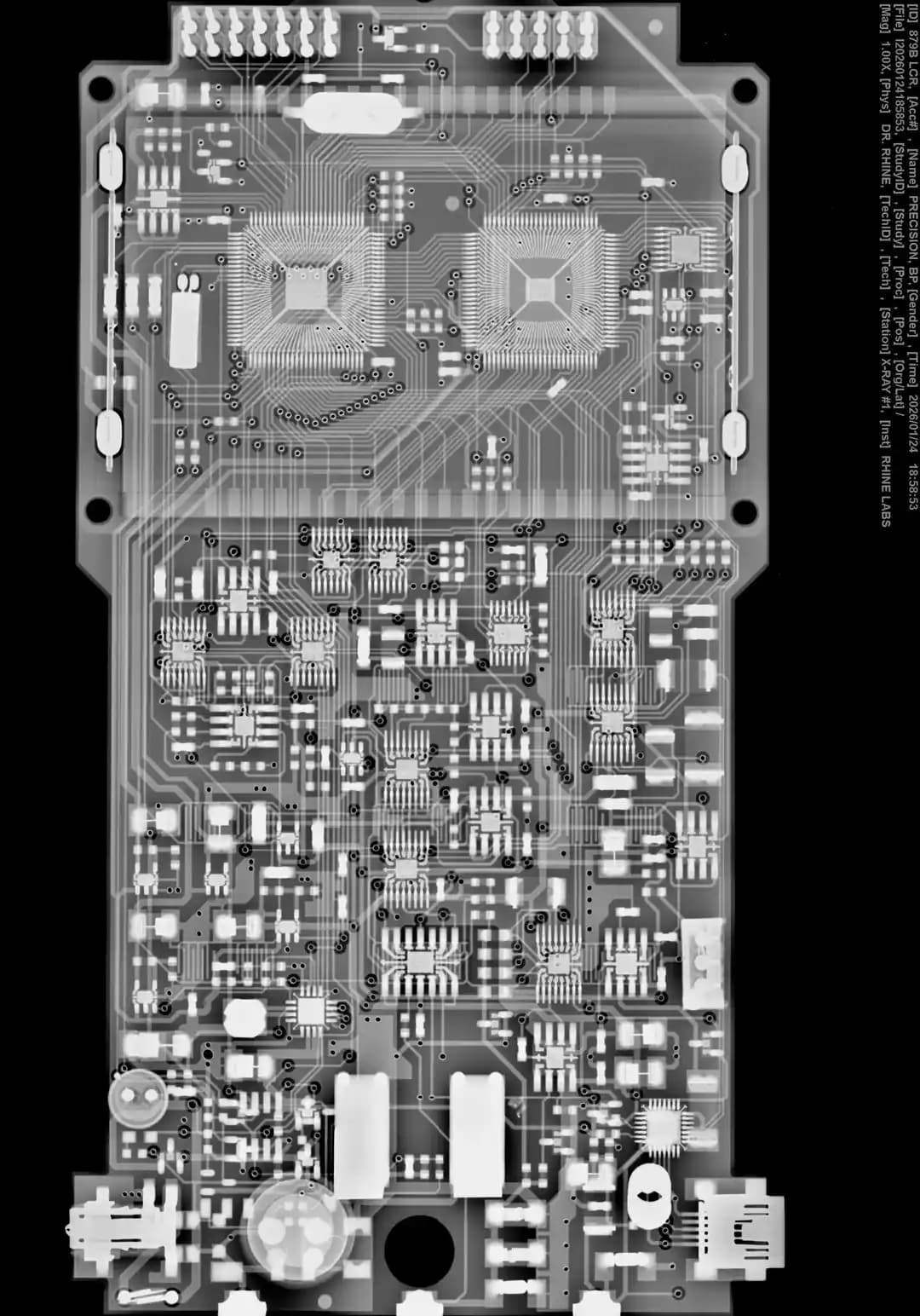 BP Precision 879B LCR Ölçer Devre Kartının X-Işını İncelemesi ve Elektronik Devrelerde Kullanımı