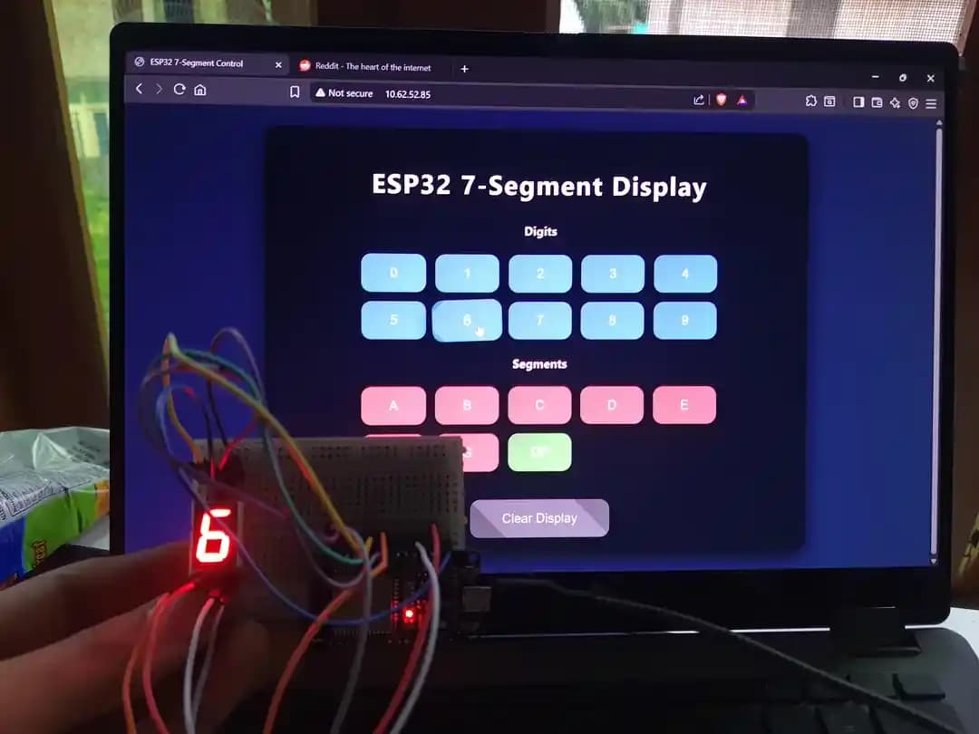 ESP32 ile 7 Segment Display Uzaktan Kontrolü İçin Web Sunucusu Kurulumu ve Uygulaması
