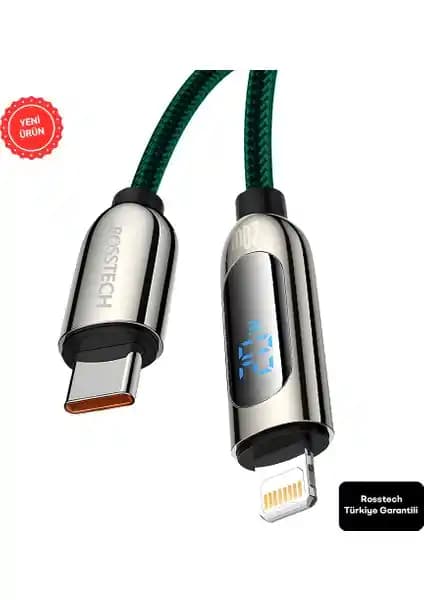 Rosstech 20W USB-C Lightning Dijital Ekranlı ve LED Şarj Kablosu Karşılaştırması