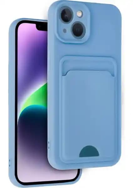 Apple iPhone 14 için şık ve fonksiyonel silikon kılıf, kart ve kamera koruması ile