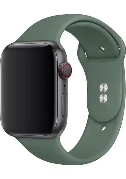 Apple Watch 3-6 Serisi İçin Uyumlu Midnight Fog Silikon Kordon Şık ve Dayanıklı