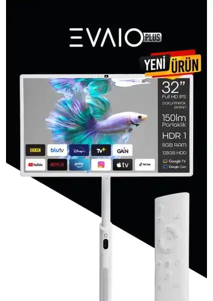 EVAİO Plus 32 inç Full HD Taşınabilir Android Akıllı LED Ekran Özellikleri ve İncelemesi