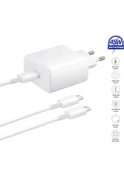 HANPORIUM 45W Type-C Hızlı Şarj Adaptörü Samsung Galaxy A52 Uyumlu
