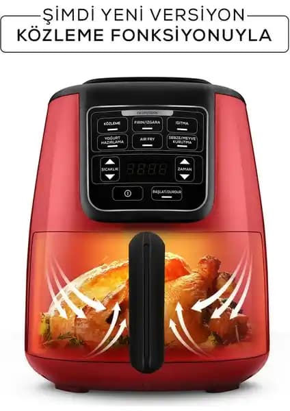 Karaca Air Pro Cook Köz XL Airfryer Ruby: Çok Fonksiyonlu Sağlıklı Pişirme Cihazı