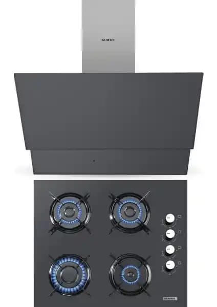 Kumtel Antrasit Ankastre Cam Seti: Modern ve Şık Mutfak Çözümü