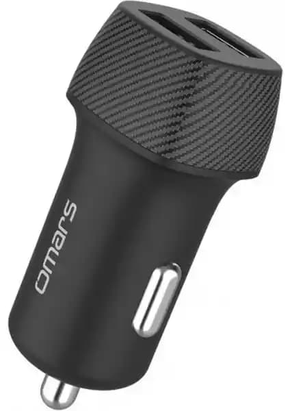 Omars 2.4A Çift USB Araç İçi Şarj Cihazı Güvenli ve Pratik Şarj Çözümü