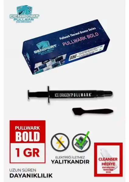 Pullsar Pullsar Kalın 1g 20W/m-K Yüksek Performanslı Termal Macun Kullanım ve Özellikleri