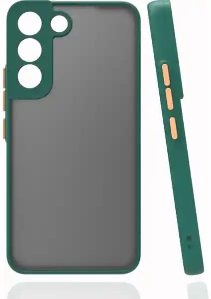 Samsung Galaxy S22 için Şık ve Dayanıklı Renkli Kenarlı Buzlu Kamera Korumalı KNY Kılıf