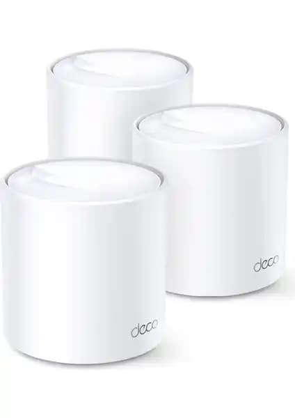 TP-Link Deco X60 3-Paket Wi-Fi 6 Sistemi Gelişmiş Kablosuz Ağ Çözümü