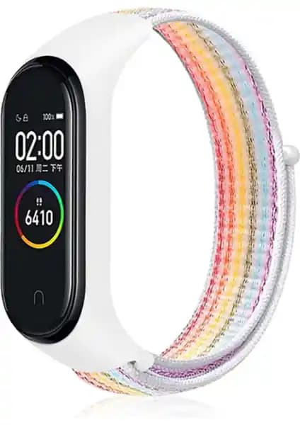 Xiaomi Mi Band 3 4 5 6 İçin Hasır Kumaş Spor Kayışları Dayanıklı ve Rahat Kullanım