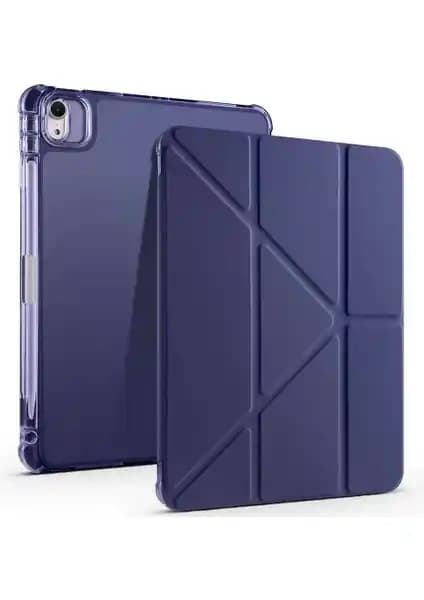Apple iPad Air 11 M3 (2025) için Çok Fonksiyonlu Origami Silikon Kılıf ve Koruma Çözümü