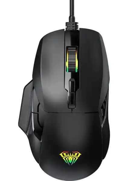 Aula F815 12800 DPI Rainbow RGB Gaming Mouse Profesyonel ve Ergonomik Tasarım