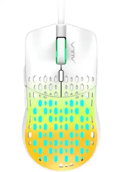 Aula S11 Pro 3600DPI RGB Optik Gaming Mouse Sarı – Ergonomik ve Dayanıklı Oyun Aksesuarı